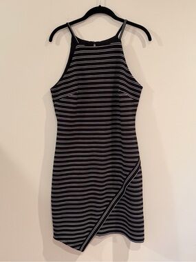 Black & White Striped Dress Large